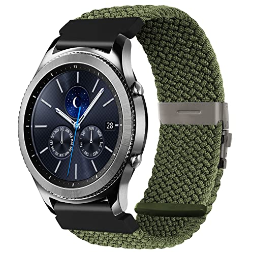 SITAFU Nylon Armband für Samsung Galaxy Watch 3 45mm,22MM Elastisches Verstellbares Geflochtenes Solo Loop Ersatzarmband für Samsung Galaxy Watch 46mm/Watch Gear S3 Classic/Frontier/Huawei GT 2 von SITAFU