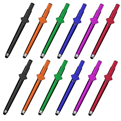 Stylus Pen, SITAKE 12 STK. Multifunktionaler 3-in-1-Telefonhalter + kapazitiver Stylus + Kugelschreiber, Smartphone Tablet Touchscreen Handy Stift Touch Pen Eingabestift Stift für (Stil 1) von SITAKE