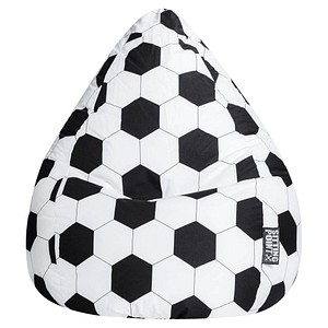 SITTING POINT BeanBag Fussball XL Sitzsack schwarz, weiß von SITTING POINT