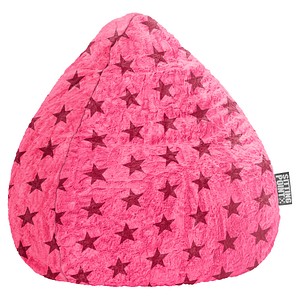 SITTING POINT Fluffy Stars L Sitzsack pink von SITTING POINT