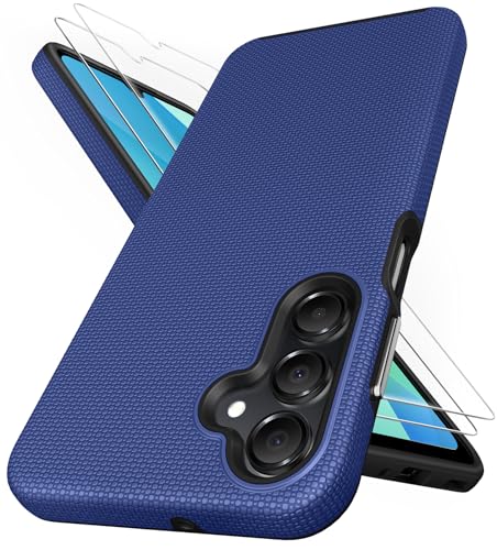 SIXBOX für Samsung Galaxy A16 5g Hülle mit Displayschutzfolie 2 Stück, Dünn Fit, Militärischer Fallschutz, Anti-Rutsch Textur Langlebig Stoßfest Handyhülle für Samsung A16 5G, Blau SIXBOX für Samsung Galaxy A16 5g Hülle mit Displayschutzfolie 2 Stück, Dünn Fit, Militärischer Fallschutz, Anti-Rutsch Textur Langlebig Stoßfest Handyhülle für Samsung A16 5G, Blau von SIXBOX
