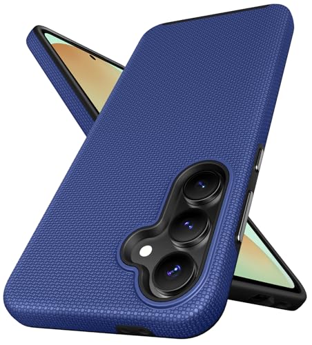 SIXBOX für Samsung Galaxy S24 FE Handyhülle Dünn [Unterstützung Wireless Charging] Erhöhte Ränder schützen Kamera & Bildschirm Anti-Rutsch Textur Langlebig Stoßfest Case for Samsung S24 FE 5G, Blau von SIXBOX