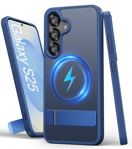 SIXBOX für Samsung Galaxy S25 Hülle mit Ständer, Kompatibel mit MagSafe, Militärischer Schutz Langlebige Robuste Handyhülle, Dünn Magnetisch Schutzhülle für Samsung S25 5G 6.2", Blau SIXBOX für Samsung Galaxy S25 Hülle mit Ständer, Kompatibel mit MagSafe, Militärischer Schutz Langlebige Robuste Handyhülle, Dünn Magnetisch Schutzhülle für Samsung S25 5G 6.2", Blau von SIXBOX
