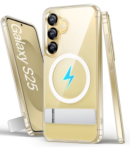 SIXBOX für Samsung Galaxy S25 Hülle, Eingebauter Ständer, Anti-Vergilbung & Militärschutz Dünn Schutzhülle, Kompatibel mit MagSafe Stoßfeste Case Durchsichtig Hülle für Galaxy S25, Klar SIXBOX für Samsung Galaxy S25 Hülle, Eingebauter Ständer, Anti-Vergilbung & Militärschutz Dünn Schutzhülle, Kompatibel mit MagSafe Stoßfeste Case Durchsichtig Hülle für Galaxy S25, Klar von SIXBOX