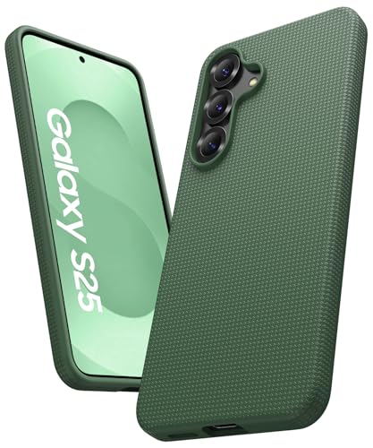 SIXBOX für Samsung Galaxy S25 Hülle,dünne und Kratzfeste Schutzhülle, Unterstützung für Wireless Charging, Militärischer Schutz Langlebig Robust Handyhülle für Galaxy S25, Grün von SIXBOX