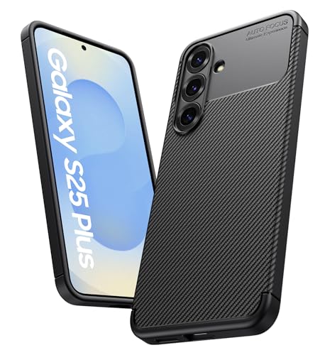 SIXBOX für Samsung Galaxy S25+Plus Hülle, Dünn Militär Schutzhülle, Silikon Antirutsch Robust Handyhülle, Unterstützung für Wireless Charging Stoßfest für Samsung Galaxy S25+Plus, Matt Black SIXBOX für Samsung Galaxy S25+Plus Hülle, Dünn Militär Schutzhülle, Silikon Antirutsch Robust Handyhülle, Unterstützung für Wireless Charging Stoßfest für Samsung Galaxy S25+Plus, Matt Black von SIXBOX