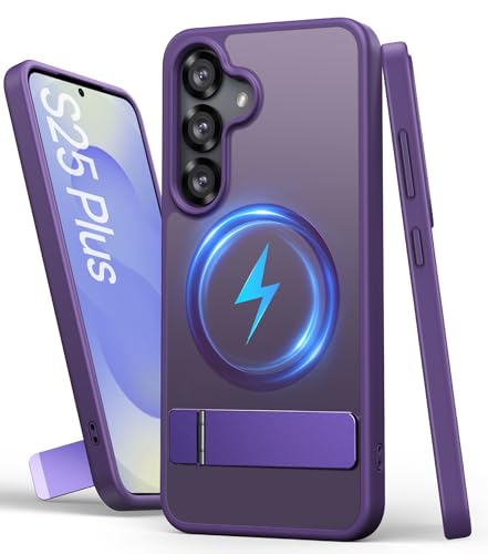 SIXBOX für Samsung Galaxy S25 Plus Hülle, Kompatibel mit MagSafe, Eingebauter Ständer & Erhöhter Rand, Robuste Magnetisch Militärischer Schutzhülle für Samsung Galaxy S25 Plus, Dunkel Violett SIXBOX für Samsung Galaxy S25 Plus Hülle, Kompatibel mit MagSafe, Eingebauter Ständer & Erhöhter Rand, Robuste Magnetisch Militärischer Schutzhülle für Samsung Galaxy S25 Plus, Dunkel Violett von SIXBOX