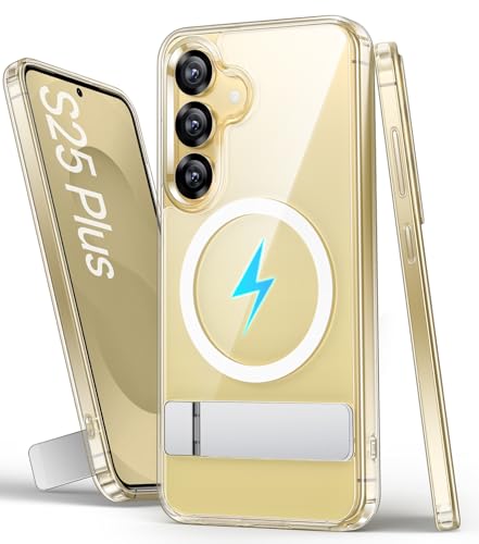 SIXBOX für Samsung Galaxy S25 Plus Hülle, Eingebauter Ständer, Anti-Vergilbung & Militärschutz Dünn Schutzhülle, Kompatibel mit MagSafe Stoßfeste Case Durchsichtig Hülle für Galaxy S25 Plus, Klar SIXBOX für Samsung Galaxy S25 Plus Hülle, Eingebauter Ständer, Anti-Vergilbung & Militärschutz Dünn Schutzhülle, Kompatibel mit MagSafe Stoßfeste Case Durchsichtig Hülle für Galaxy S25 Plus, Klar von SIXBOX