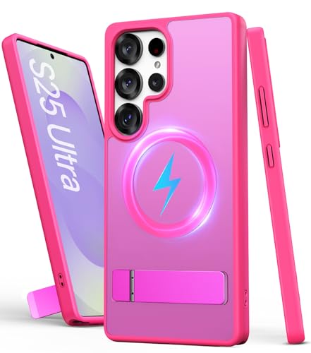 SIXBOX für Samsung Galaxy S25 Ultra Dünn Hülle, Kompatibel mit MagSafe, Eingebauter Ständer & Erhöhter Rand, Militärischer Schutz Stoßfeste Case, Robuste Silikon Schutzhülle für Galaxy S25 Ultra, Rosa SIXBOX für Samsung Galaxy S25 Ultra Dünn Hülle, Kompatibel mit MagSafe, Eingebauter Ständer & Erhöhter Rand, Militärischer Schutz Stoßfeste Case, Robuste Silikon Schutzhülle für Galaxy S25 Ultra, Rosa von SIXBOX