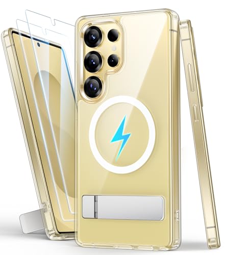 SIXBOX für Samsung Galaxy S25 Ultra Hülle mit Schutzfolie & Ständer, Anti-Vergilbung & Militärschutz, Kompatibel mit MagSafe Dünn Schutzhülle, Durchsichtig Hülle für Galaxy S25 Ultra, Klar SIXBOX für Samsung Galaxy S25 Ultra Hülle mit Schutzfolie & Ständer, Anti-Vergilbung & Militärschutz, Kompatibel mit MagSafe Dünn Schutzhülle, Durchsichtig Hülle für Galaxy S25 Ultra, Klar von SIXBOX