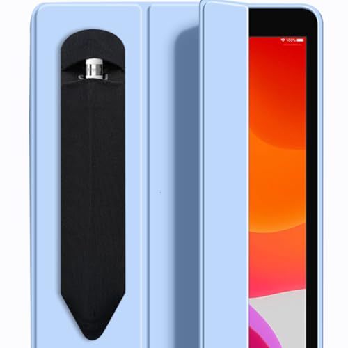 Stifthalter Kompatibel mit Apple Pencil Pro/ 2. Generation/ 1. Generation/USB-C-Stift Selbstklebende Elastische Hülle für iPad Pencil und Mehrere Arten von Stylus (Schwarz) von SIXFU