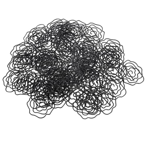 50pccs in Form eines Metallrosa für Schulschreibtisch, Dekorative Trombone mit Aufbewahrungsbox, für die Organisation von DIY -Projektdateien (BLACK) von SIXRUN