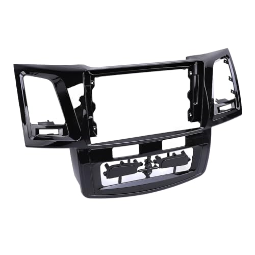 9 Zoll Stilvolles Schwarzes Autoradio-Armaturenbrett-Zierset für Hilux 2011–2016, Ersatz des Navigationsrahmens durch Originalzubehör für das Radio-Armaturenbrett (Ohne Netzkabel) von SIXRUN