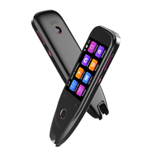 Scanner Übersetzer, unterstützt 112 Sprachen, tragbare Sprache Translation Pen für klare Aufnahmen, Offline-Datenpakete und schnelles Lesen und Scannen (BLACK) von SIXRUN