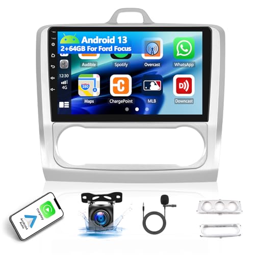 2+64G Android 13 Autoradio für Ford Focus Exi MT 2 3 Mk2/Mk3 2004-2011 mit Carplay Android Auto, 9 Zoll Touchscreen Radio mit MirrorLink/BT/FM GPS/WiFi, DSP/EQ/HiFi/SWC+Rückfahrkamera 2+64G Android 13 Autoradio für Ford Focus Exi MT 2 3 Mk2/Mk3 2004-2011 mit Carplay Android Auto, 9 Zoll Touchscreen Radio mit MirrorLink/BT/FM GPS/WiFi, DSP/EQ/HiFi/SWC+Rückfahrkamera von SIXTOP