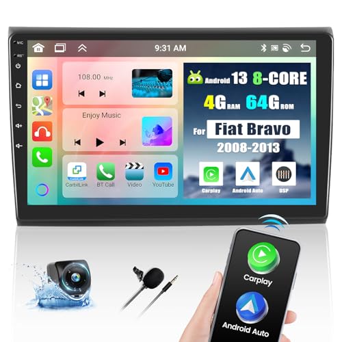 8-Core Android 13 Autoradio für FIAT Bravo 2008-2013 mit Carplay&Android Auto, 9 Zoll Touchscreen Radio mit intelligenter Stimme Bluetooth WiFi GPS FM/RDS 36EQ DSP Netzwerk Radio SWC+Rückfahrkamera 8-Core Android 13 Autoradio für FIAT Bravo 2008-2013 mit Carplay&Android Auto, 9 Zoll Touchscreen Radio mit intelligenter Stimme Bluetooth WiFi GPS FM/RDS 36EQ DSP Netzwerk Radio SWC+Rückfahrkamera von SIXTOP