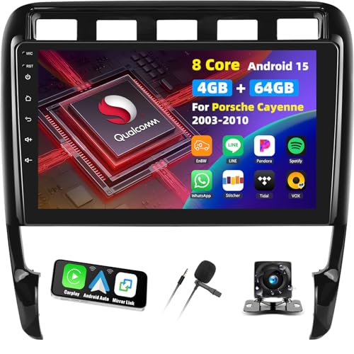 8 Core Qualcomm Android 15 4+64G Autoradio für Porsche Cayenne 2003-2010, 9 "Touchscreen Radio mit CarPlay Android Auto GPS WiFi FM/RDS DSP 3D Auto Modell Showcase+Rückfahrkamera 8 Core Qualcomm Android 15 4+64G Autoradio für Porsche Cayenne 2003-2010, 9 "Touchscreen Radio mit CarPlay Android Auto GPS WiFi FM/RDS DSP 3D Auto Modell Showcase+Rückfahrkamera von SIXTOP
