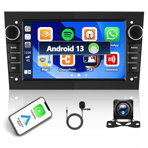 Autoradio Android 13 für Opel Astra Antara Vectra Corsa Vivaro, 2 DIN 7 Zoll Touchscreen, Radio mit Wireless Carplay, Android Auto, Bluetooth WiFi/GPS-NAV und HiFi/FM/RDS SWC CANBUS + AHD von SIXTOP