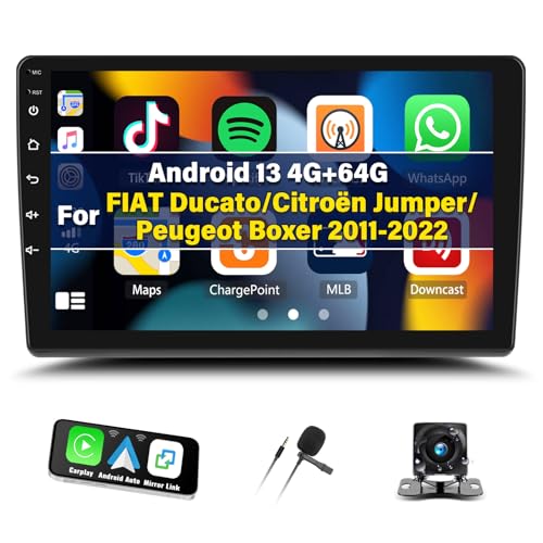 SIXTOP 4G+64G Autoradio für FIAT Ducato 3/Peugeot Boxer 2/Citroen Jumper 2 2011-2022 mit Carplay Android Auto,9“ Touchscreen Radio mit Bluetooth EQ GPS WiFi FM/RDS MirrorLink+Rückfahrkamera &Mic SIXTOP 4G+64G Autoradio für FIAT Ducato 3/Peugeot Boxer 2/Citroen Jumper 2 2011-2022 mit Carplay Android Auto,9“ Touchscreen Radio mit Bluetooth EQ GPS WiFi FM/RDS MirrorLink+Rückfahrkamera &Mic von SIXTOP