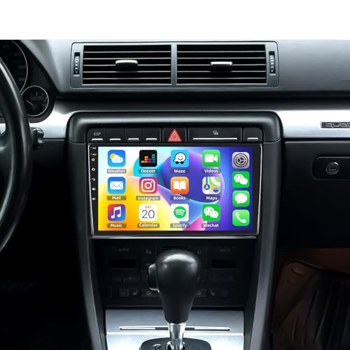 [1+32G] SIXWIN Android 13 Audi A4 S4 RS4 8E B6 B7(2000-2009) Autoradio, 9 Zoll Kapazitiver Touchscreen mit WiFi GPS Bluetooth FM/RDS USB Mirrorlink+Canbus von SIXWIN