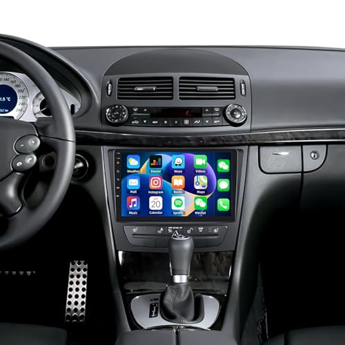 [1+32G] SIXWIN Android 13 Autoradio für Mercedes Benz E-W211 E320 E500 E350 CLS-W219, 9 Zoll Kapazitiver Touchscreen mit WiFi GPS Bluetooth FM USB Mirrorlink+Canbus+Rückfahrkamera von SIXWIN