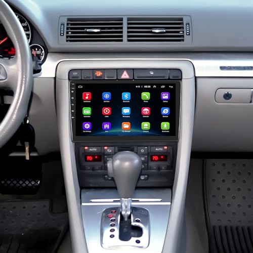 [2+64G] SIXWIN Android 13 Autoradio für Audi A4 S4 RS4 8E B6 B7(2000-2009) Radio, 9 Zoll Kapazitiver Touchscreen mit WiFi GPS Bluetooth FM/RDS USB Mirrorlink+Canbus+Rückfahrkamera von SIXWIN