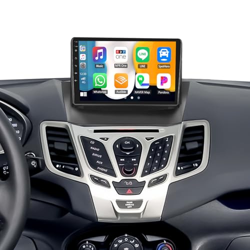 [2+64G] SIXWIN Android 13 Autoradio für Ford Fiesta 2009-2017 mit Carplay/Android Auto/Mirrorlink,9 Zoll Kapazitive Touchscreen Unterstützt WiFi/GPS/FM/Bluetooth von SIXWIN