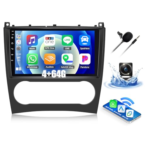 4+64G SIXWIN Android 13 Autoradio für Mercedes Benz C Klasse W203 W209 C180 C200 2005-2009 mit Carplay/Android Auto/Mirrorlink,9 Zoll Kapazitive Touchscreen Unterstützt WiFi/GPS/FM/Bluetooth/SWC 4+64G SIXWIN Android 13 Autoradio für Mercedes Benz C Klasse W203 W209 C180 C200 2005-2009 mit Carplay/Android Auto/Mirrorlink,9 Zoll Kapazitive Touchscreen Unterstützt WiFi/GPS/FM/Bluetooth/SWC von SIXWIN