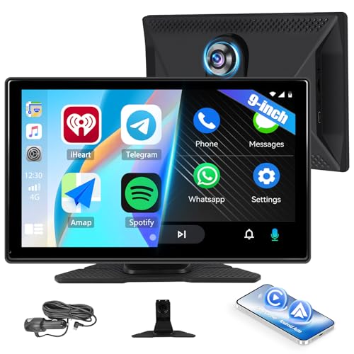 SIXWIN Wireless CarPlay & Android Auto Tragbares Autoradio, 9 Zoll IPS Carplay Display,Unterstützt Bluetooth-Freisprecheinrichtung, FM Transmitter AUX/TF SIXWIN Wireless CarPlay & Android Auto Tragbares Autoradio, 9 Zoll IPS Carplay Display,Unterstützt Bluetooth-Freisprecheinrichtung, FM Transmitter AUX/TF von SIXWIN