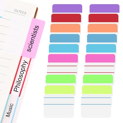 SIYINGSAERY 400 Stück Page Marker Tabs Haftnotizen Klebezettel Set Haftmarker Index Tabs Seitenmarkierungen Haftstreifen Tabs Bunt Sticky Index Tabs für Lesen Markieren von Seiten Lernen von SIYINGSAERY