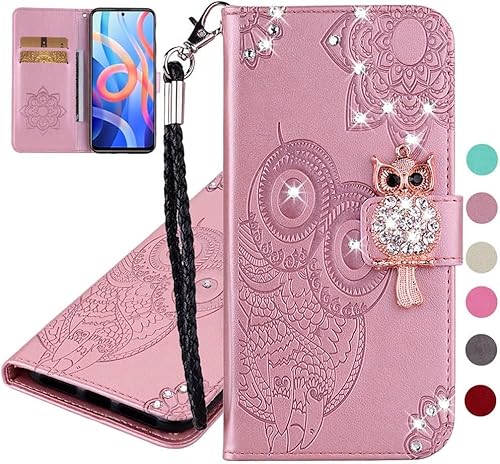 SIYOPINPFY Handyhülle für Samsung Galaxy A06 Hülle Diamant Eulen Design, Wallet Klapphülle Brieftasche Kartenfach Ständer Handytasche Case Stoßfest Schutzhülle für Samsung A06 YK Roségold SIYOPINPFY Handyhülle für Samsung Galaxy A06 Hülle Diamant Eulen Design, Wallet Klapphülle Brieftasche Kartenfach Ständer Handytasche Case Stoßfest Schutzhülle für Samsung A06 YK Roségold von SIYOPINPFY