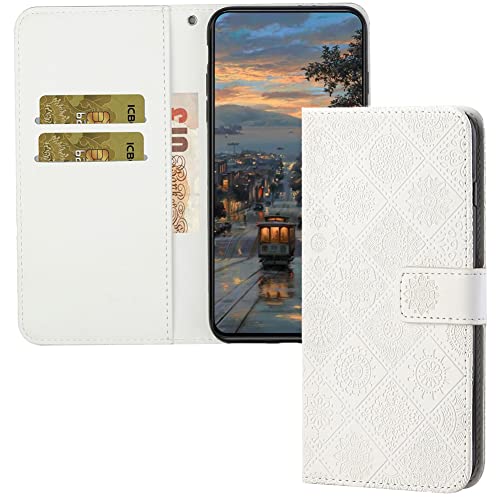 SIYOPINPFY Handyhülle für iPhone 13 Mini Hülle mit Standfunktion ，Kartenfach Wallet Premium Leder Tasche Klappbar Schutzhülle, Flip Case Cover Stoßfeste Klapphülle für iPhone 13 Mini XC Weiß von SIYOPINPFY