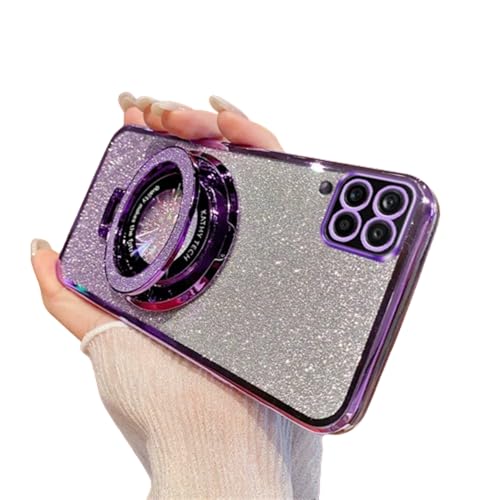SIYOPINPFY Hülle für Samsung Galaxy A22 5G Hülle mit Ständer Ring Halter, Glitter Funkelnder Diamant Schutzhülle Silikon Dünn Stoßfest Kameraschutz Handyhülle für Samsung Galaxy A22 5G, DS Violett SIYOPINPFY Hülle für Samsung Galaxy A22 5G Hülle mit Ständer Ring Halter, Glitter Funkelnder Diamant Schutzhülle Silikon Dünn Stoßfest Kameraschutz Handyhülle für Samsung Galaxy A22 5G, DS Violett von SIYOPINPFY