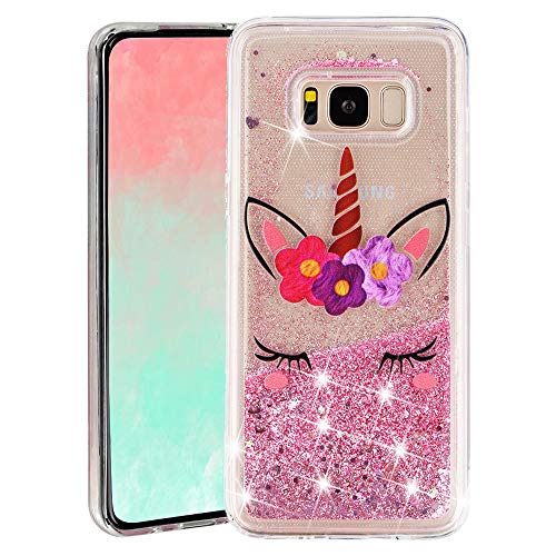SIYOPINPFY Hülle für Samsung Galaxy S8 Hülle mit Stoßfest, Quicksand Glitzer Flüssigkeit HandyHülle Transparent Silikon Treibsand Schutzhülle für Samsung Galaxy S8 Niedlich Einhorn XYA SIYOPINPFY Hülle für Samsung Galaxy S8 Hülle mit Stoßfest, Quicksand Glitzer Flüssigkeit HandyHülle Transparent Silikon Treibsand Schutzhülle für Samsung Galaxy S8 Niedlich Einhorn XYA von SIYOPINPFY