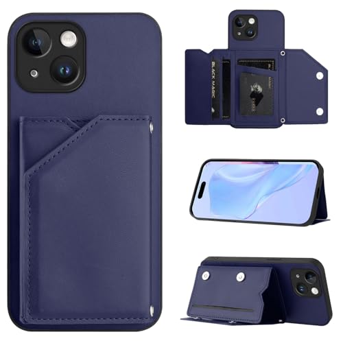 SIYOPINPFY Hülle für iPhone 13 Mini, Schlanke Brieftaschen-Rückseite mit 3 Kreditkartenhalter, Magnetverschlüssen und Klappfach/Ständer, Stoßfeste Handyhülle für iPhone 13 Mini - Blau SDM SIYOPINPFY Hülle für iPhone 13 Mini, Schlanke Brieftaschen-Rückseite mit 3 Kreditkartenhalter, Magnetverschlüssen und Klappfach/Ständer, Stoßfeste Handyhülle für iPhone 13 Mini - Blau SDM von SIYOPINPFY
