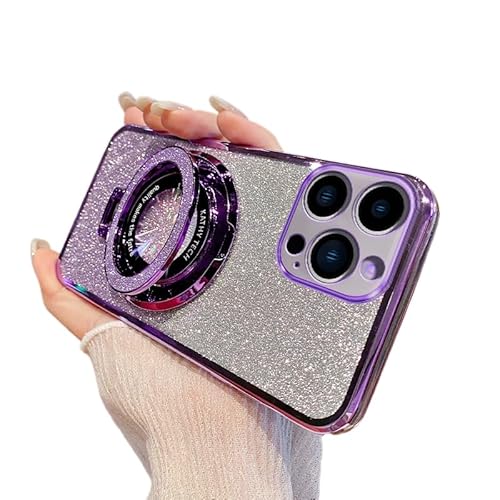 SIYOPINPFY Hülle für iPhone 13 Pro Max Hülle mit Ständer Ring Halter Glitter Funkelnder Diamant Schutzhülle Silikon Dünn Leicht Stoßfest Kameraschutz Handyhülle für iPhone 13 Pro Max, DS Violett SIYOPINPFY Hülle für iPhone 13 Pro Max Hülle mit Ständer Ring Halter Glitter Funkelnder Diamant Schutzhülle Silikon Dünn Leicht Stoßfest Kameraschutz Handyhülle für iPhone 13 Pro Max, DS Violett von SIYOPINPFY
