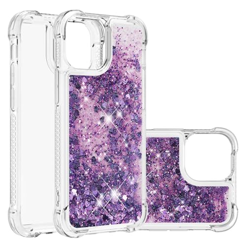 SIYOPINPFY Hülle für iPhone 13 Pro Max Hülle mit Stoßfest Schutzecken, Frauen Quicksand Glitzer Flüssigkeit HandyHülle Transparent Silikon Treibsand Schutzhülle für iPhone 13 Pro Max Liebe Violett YB SIYOPINPFY Hülle für iPhone 13 Pro Max Hülle mit Stoßfest Schutzecken, Frauen Quicksand Glitzer Flüssigkeit HandyHülle Transparent Silikon Treibsand Schutzhülle für iPhone 13 Pro Max Liebe Violett YB von SIYOPINPFY