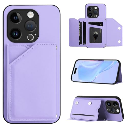 SIYOPINPFY Hülle für iPhone 14 Pro, Schlanke Brieftaschen-Rückseite mit 3 Kreditkartenhalter, Magnetverschlüssen und Klappfach/Ständer, Stoßfeste Handyhülle für iPhone 14 Pro - Violett SDM SIYOPINPFY Hülle für iPhone 14 Pro, Schlanke Brieftaschen-Rückseite mit 3 Kreditkartenhalter, Magnetverschlüssen und Klappfach/Ständer, Stoßfeste Handyhülle für iPhone 14 Pro - Violett SDM von SIYOPINPFY