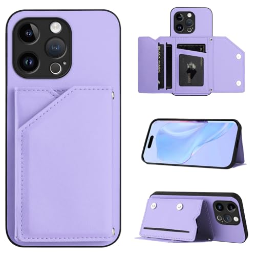SIYOPINPFY Hülle für iPhone 15 Pro Max, Schlanke Brieftaschen-Rückseite mit 3 Kreditkartenhalter, Magnetverschlüssen und Klappfach/Ständer Stoßfeste Handyhülle für iPhone 15 Pro Max - Violett SDM SIYOPINPFY Hülle für iPhone 15 Pro Max, Schlanke Brieftaschen-Rückseite mit 3 Kreditkartenhalter, Magnetverschlüssen und Klappfach/Ständer Stoßfeste Handyhülle für iPhone 15 Pro Max - Violett SDM von SIYOPINPFY