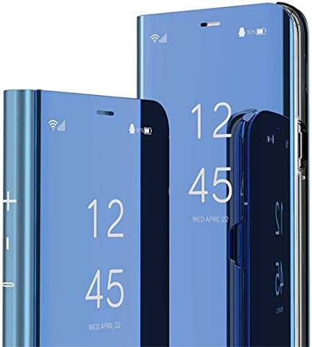 SIYOPINPFY Kompatibel mit Samsung Galaxy Note 10+ Plus Hülle Clear View, Makeup Spiegel Handyhülle Klappbar Flip Ständer stoßfest Ganzkörper Schutzhülle für Samsung Note 10+ Plus, Mirror Blau SIYOPINPFY Kompatibel mit Samsung Galaxy Note 10+ Plus Hülle Clear View, Makeup Spiegel Handyhülle Klappbar Flip Ständer stoßfest Ganzkörper Schutzhülle für Samsung Note 10+ Plus, Mirror Blau von SIYOPINPFY