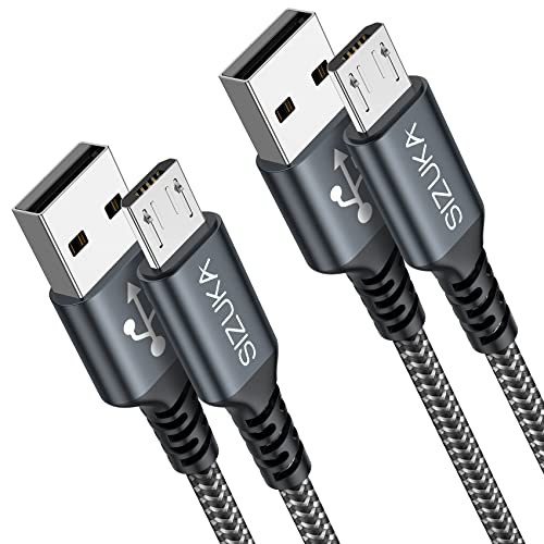 Micro USB Kabel, [2Stück 1M] Nylon USB Kabel High Speed Android Handy Ladekabel für Samsung Galaxy S7/ S6/ J7/ Note 5,Xiaomi,Huawei, Wiko,Motorola,Nokia,Kindle von SIZUKA