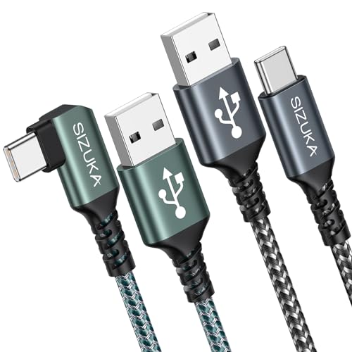 USB C Kabel, [2Stück 2M] Ladekabel USB C Fast Charge Schnellladekabel Typ C Ladekabel für Samsung Galaxy S22 S21 S20 S10 S9 S8 Plus, Note 10 9 8, A71 A53 A33 A20 von SIZUKA