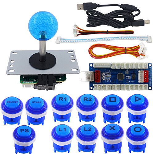 SJ@JX Arcade DIY Kit Arcade Button PS3 Controller Mechanical Keyboard Microswitch PC PS3 Xbox USB Encoder Arcade Joystick von SJ@JX