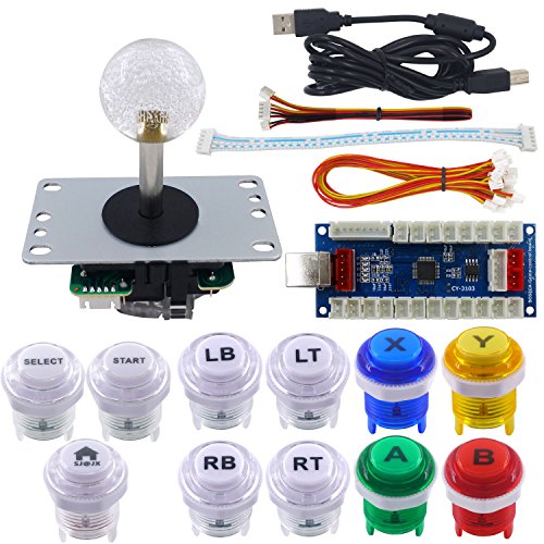 SJ@JX Arcade DIY Kit PS3 Controller Xbox One Style Arcade Button PC PS3 Xbox USB Encoder Mechanical Keyboard Microswitch Arcade Joystick von SJ@JX