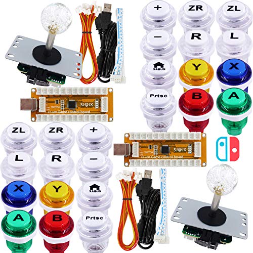 SJ@JX Arcade Game Controller USB Encoder 2 Player Gamepad Cherry MX Microswitch Button 8way Joystick for Nintendo Switch PC PS3 Retropie Raspberry Pi MAME von SJ@JX