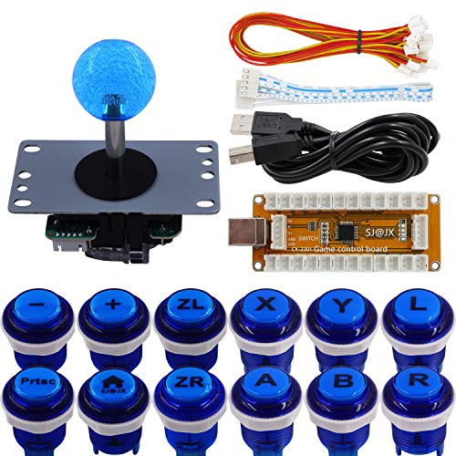 SJ@JX Arcade Game Controller USB Encoder Gamepad Cherry MX Microswitch Button 8way Joystick for Nintendo Switch PC PS3 Retropie Raspberry Pi MAME von SJ@JX