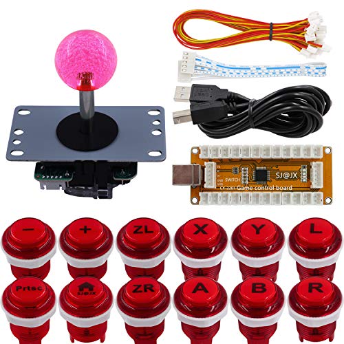 SJ@JX Arcade Game Controller USB Encoder Gamepad Cherry MX Microswitch Button 8way Joystick for Nintendo Switch PC PS3 Retropie Raspberry Pi MAME von SJ@JX