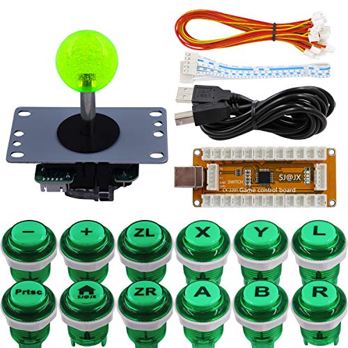 SJ@JX Arcade Game Controller USB Encoder Gamepad Cherry MX Microswitch Button 8way Joystick for Nintendo Switch PC PS3 Retropie Raspberry Pi MAME von SJ@JX