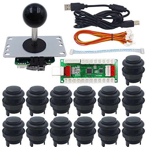 SJ@JX Arcade Game DIY Kit Zero Delay PS USB Encoder Mechanical Keyboard Switch PC PS3 Android Xbox360 Arcade 2Pin Button Arcade Joystick Controller von SJ@JX