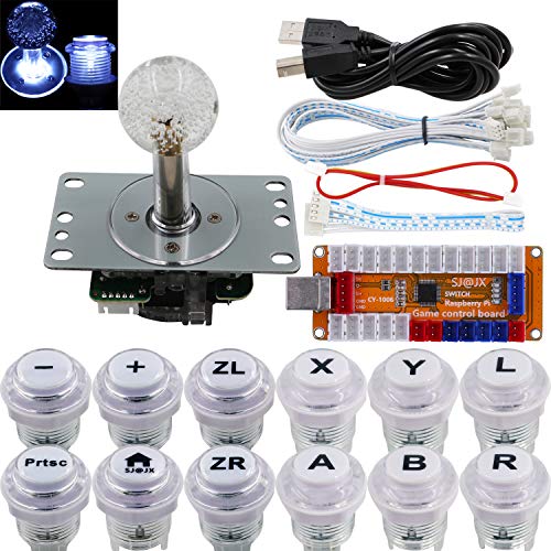 SJ@JX Arcade Game LED Controller Lamp USB Encoder Gamepad Cherry MX Microswitch Light Button 4-8way LED Joystick for Nintendo Switch PC PS3 Raspberry Pi MAME von SJ@JX